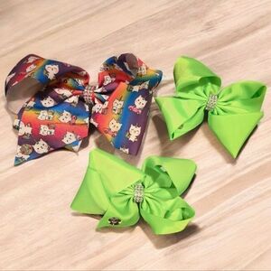 Jojo Siwa Hair Bows 3 Count 1 Large 2 Medium Sized‎ Hair Accessories